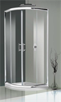 box doccia semicircolare 2 ante scorrevoli in cristallo 90x90 - Edil Casa | Arredo bagno Termoarredi, Design di interni